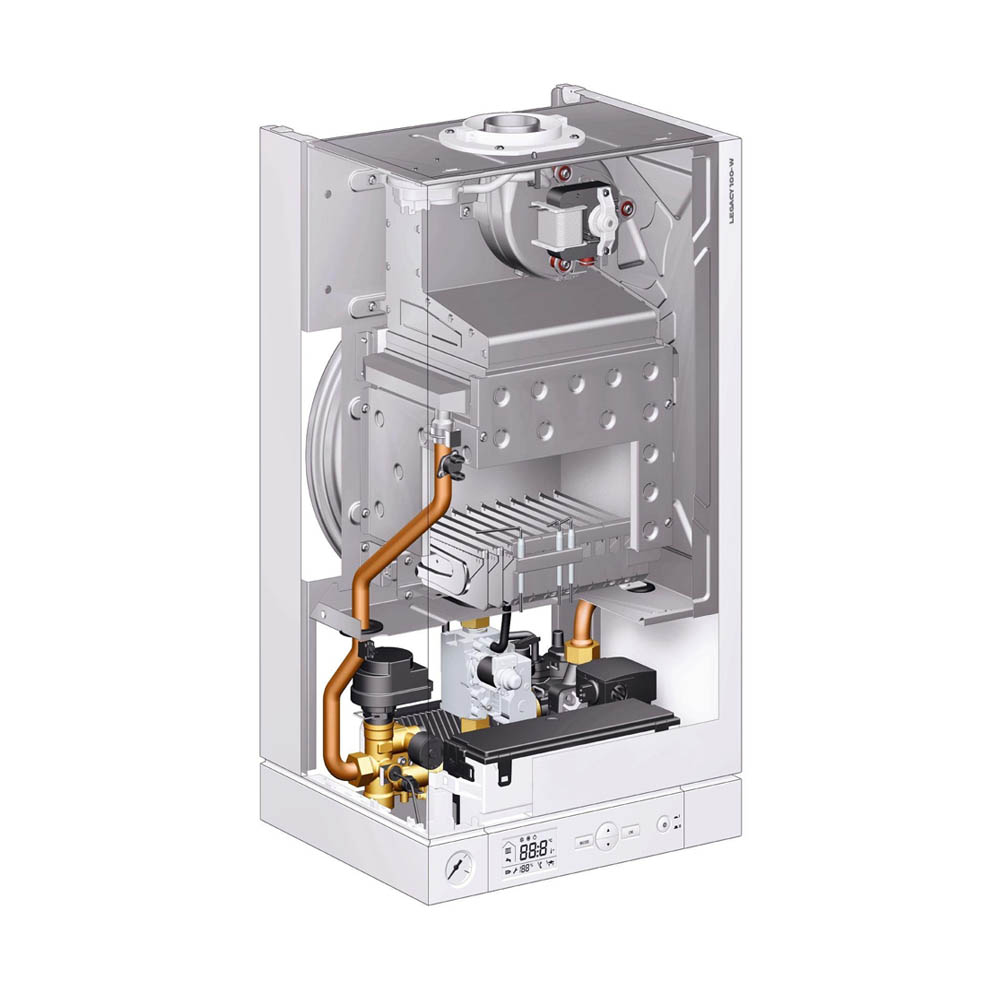 Котел газовый 30 кВт настенный двухконтурный Hermes Legacy 100-W A1JB комбинированный (Viessmann) с закрытой камерой сгорания (8010025)